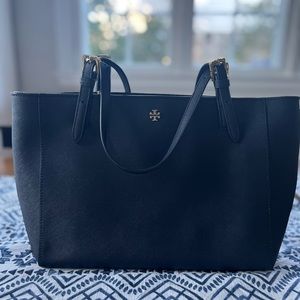 Tory Burch medium tote in navy blue